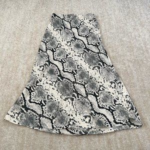 Aritzia Reptile Print Midi Skirt 0